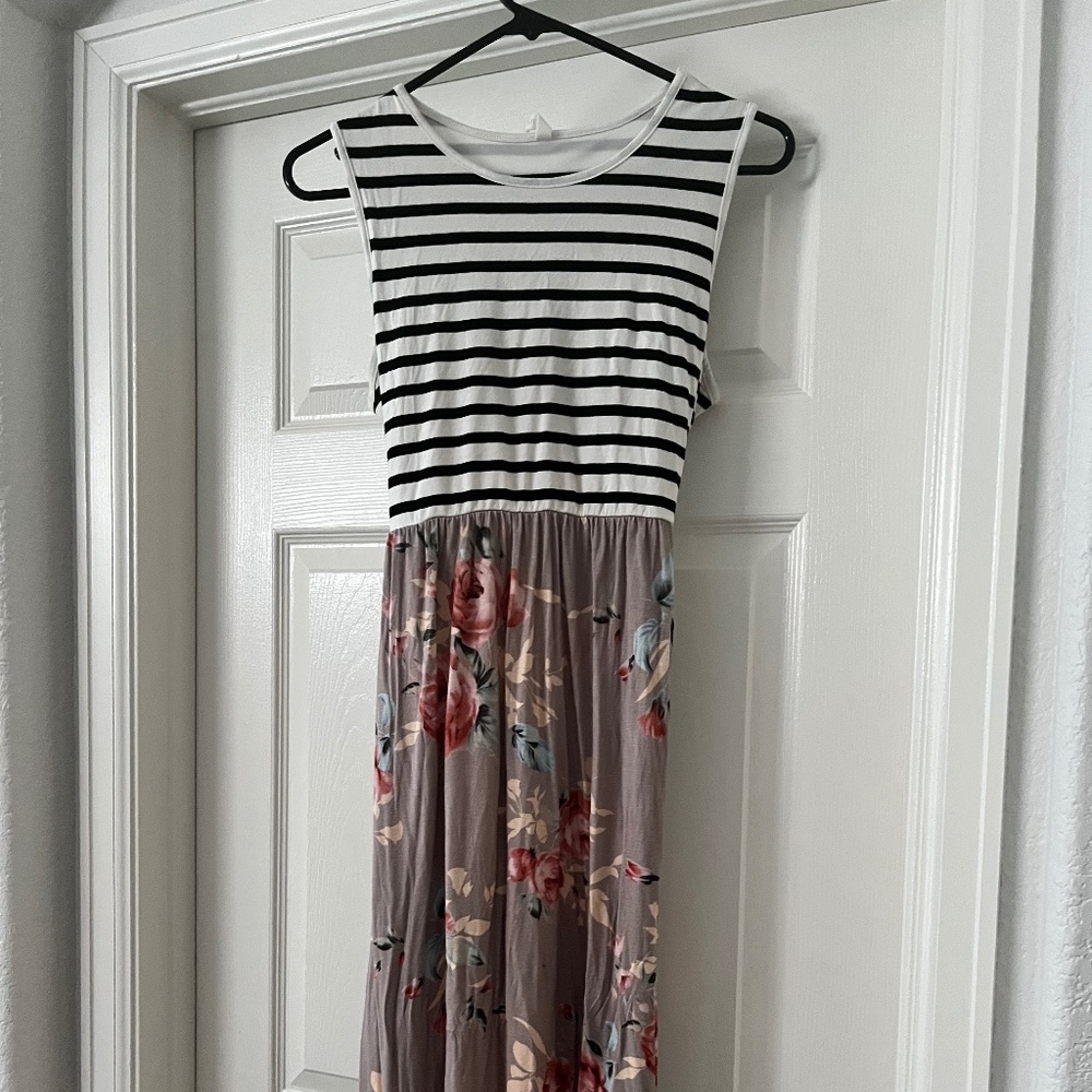 Pink blush maternity summer dress